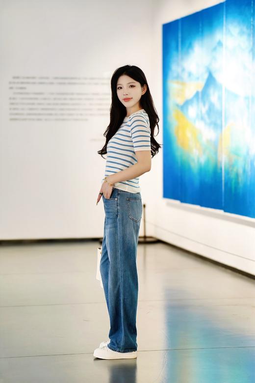 现货 臣禾	天丝铜氨丝条纹T恤 圆领短袖上衣	JZ251090475 商品图5