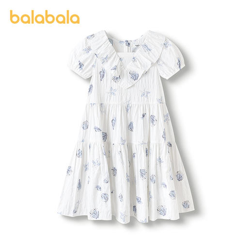 巴拉巴拉女童裙子儿童连衣裙2025新款夏泡泡袖公主裙 商品图4