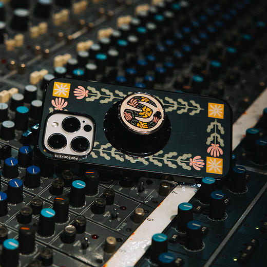 【自由暮色】花朵图腾 POPCASE手机壳 MagSafe Popcase磁吸款 镜面壳 黄色 植物花卉 拼贴 iPhone16/15/14 商品图1