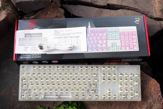 雷魁L1000真机械键盘RGB有线透明键盘 商品图2