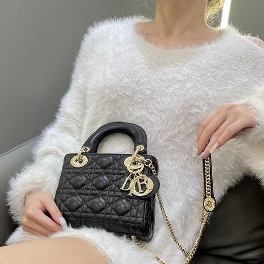 迪奥  LadyMini3格菱格纹戴妃包（HH） 商品图10