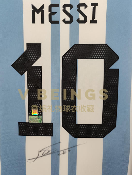 收藏系列 梅西 2星阿根廷队蓝白色 10号 亲签球衣 商品图2