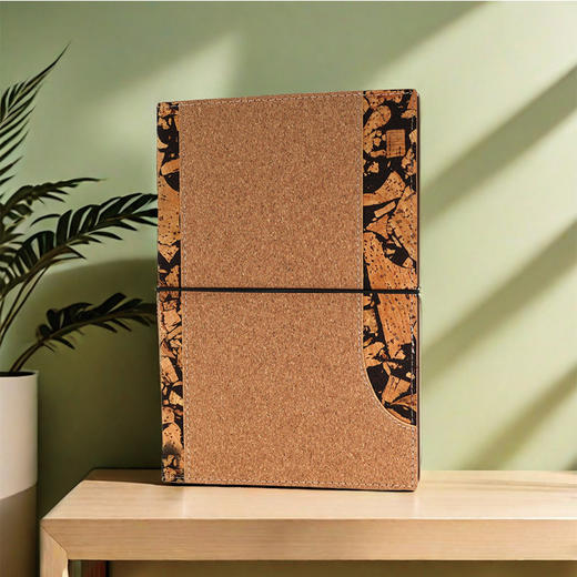 木纹咖啡渣环保笔记本定制创意笔记本拼接松紧带记事本印logo 商品图3