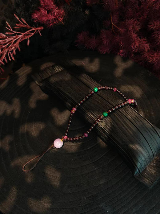 石榴石配紫锂辉多宝手机挂件 商品图3