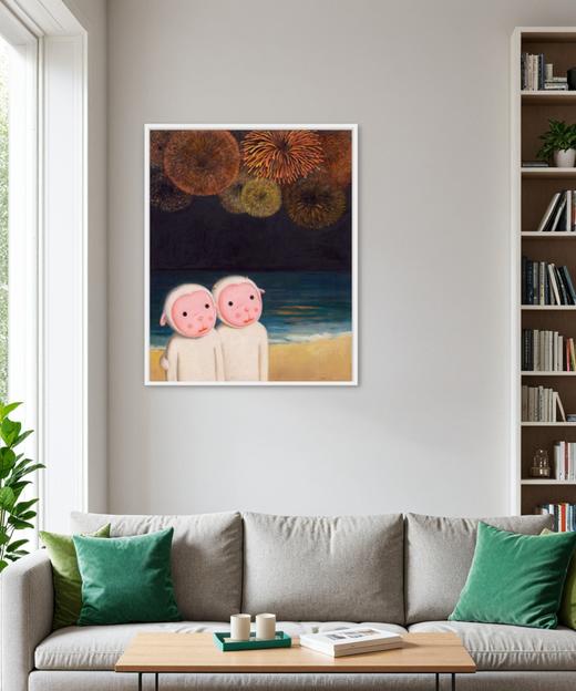 杨媛媛版画《陪你看烟花》99版 商品图5