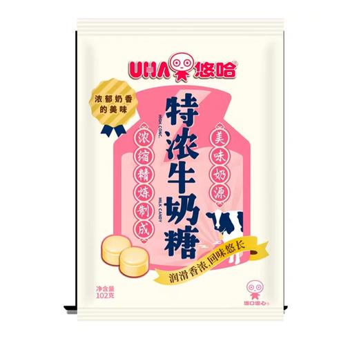 悠哈特浓牛奶糖102g/袋 商品图0