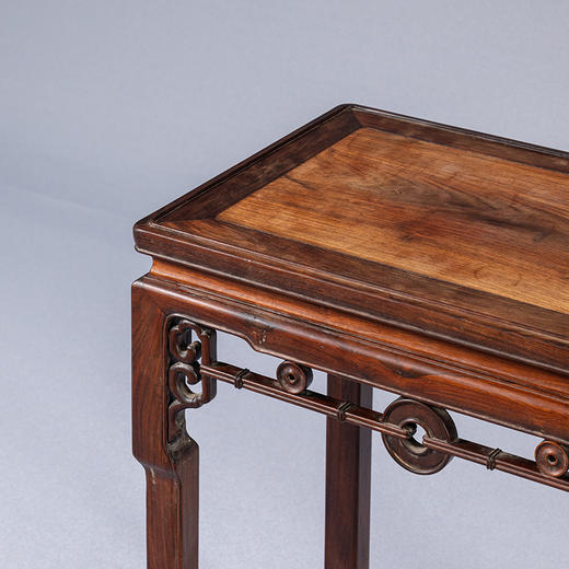 清 红木拱璧纹拦水线香几（一对） 商品图2