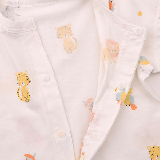 棉果果夏季男童女童防蚊5A抗菌短袖对开连体衣M201722225236 商品图4