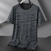 【冰丝】【DPF】大依优型大码短袖T恤海魂条纹版型体恤男士大码圆领汗衫肥佬宽松冰丝上衣 商品缩略图2