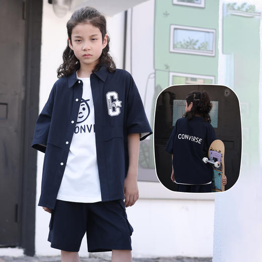 【NORITAKE联名】CONVERSE 夏 大童小童 儿童童装衬衫 CNVN-WT-H286 商品图5