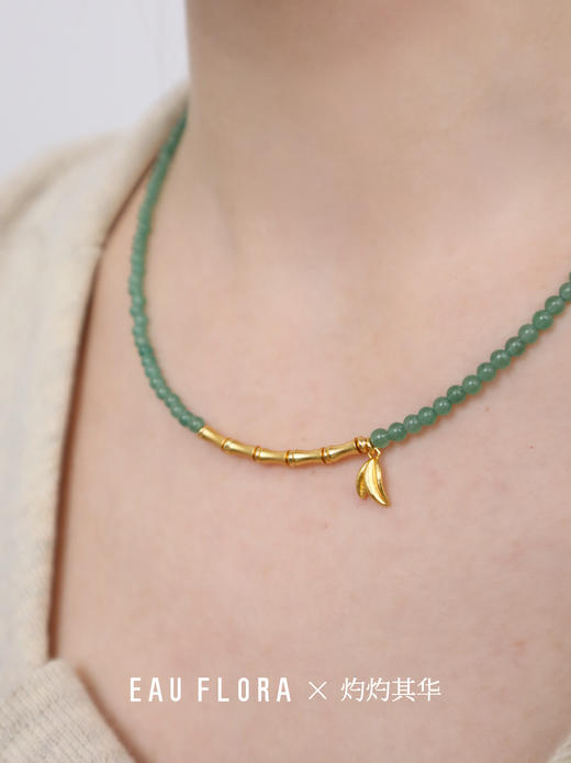 【节节高升】绿东陵竹节项链 商品图2