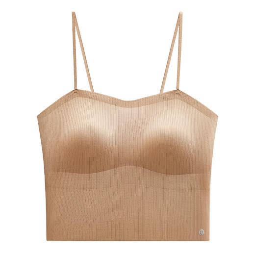 【79/2件】【一体式带胸垫吊带内衣】春夏无痕冰丝美背吊带 聚胸侧手副乳赘肉内搭外穿一体式带胸垫内衣 商品图4