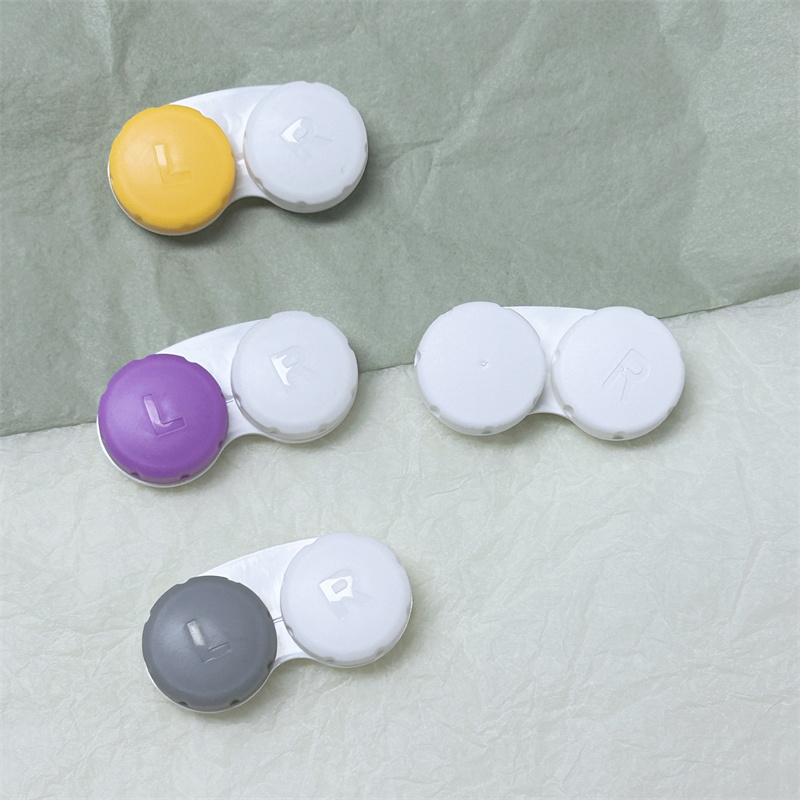 新款简约款ins风隐形眼镜盒便携双联盒美瞳盒伴侣盒大号双联盒561