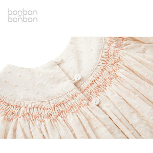 碎花缩褶小飞袖连衣裙 商品图3