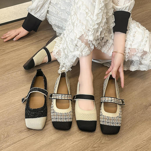 XUXI-法式软糯飞织王妃鞋 | 柔软有弹性 舒适简约 百搭显脚小 多款可选 商品图2