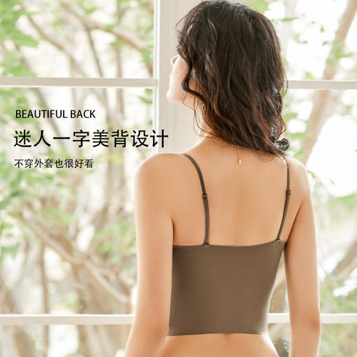 【79/2件】夏日内搭单穿超薄0.3cm有氧小吊带背心 内置胸垫bra时尚百搭二合一内衣 商品图3