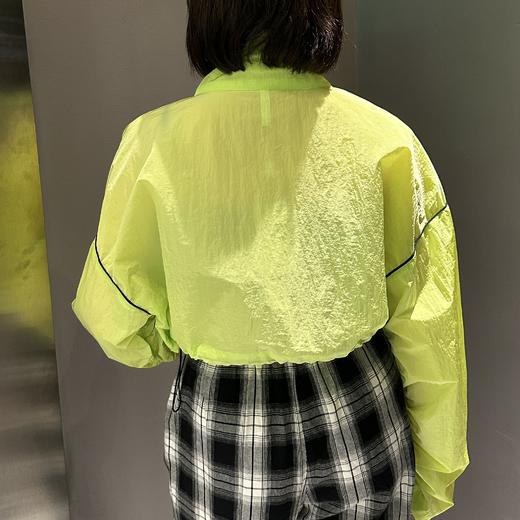 N抽绳拉链长袖外套（绿）夏季152060100321 商品图1