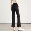 【自】全新升级【铂金会员146/天猫199/差价53】(00420) 洛诗琳2025春夏新款高腰垂感显瘦直筒黑色西装微喇裤长裤 商品缩略图2