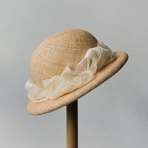 Kreuzzz 原色CECILE丝麻饰带宝草圆顶草帽 商品图12