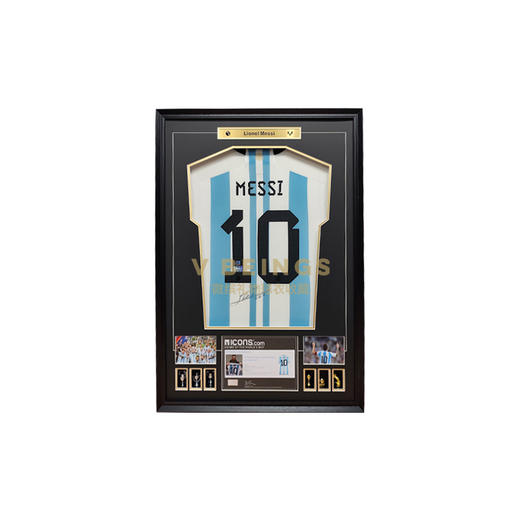 收藏系列 梅西 2星阿根廷队蓝白色 10号 亲签球衣 商品图0