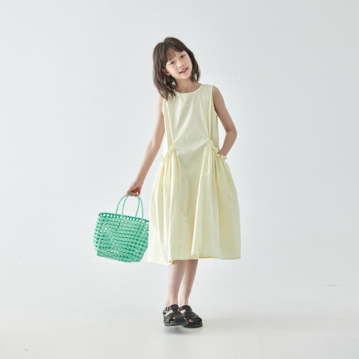 棵初 2025春夏第三波新品纯色无袖连衣裙876K256047CD 商品图1