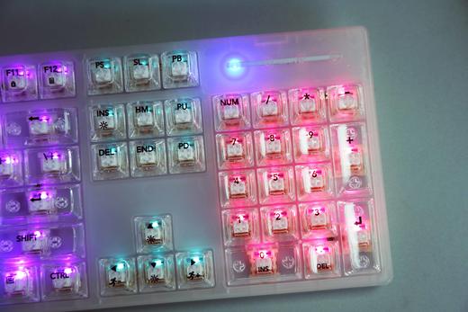 雷魁L1000真机械键盘RGB有线透明键盘 商品图1