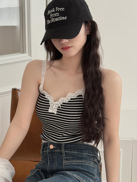 【49元2件任选】【GZ】无忧购螺纹精致蝴蝶结蕾丝美背86083# 商品图10