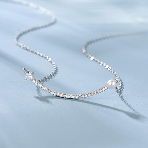 周六福S925银珍珠笑脸项链ZLFX061567★ 商品图3