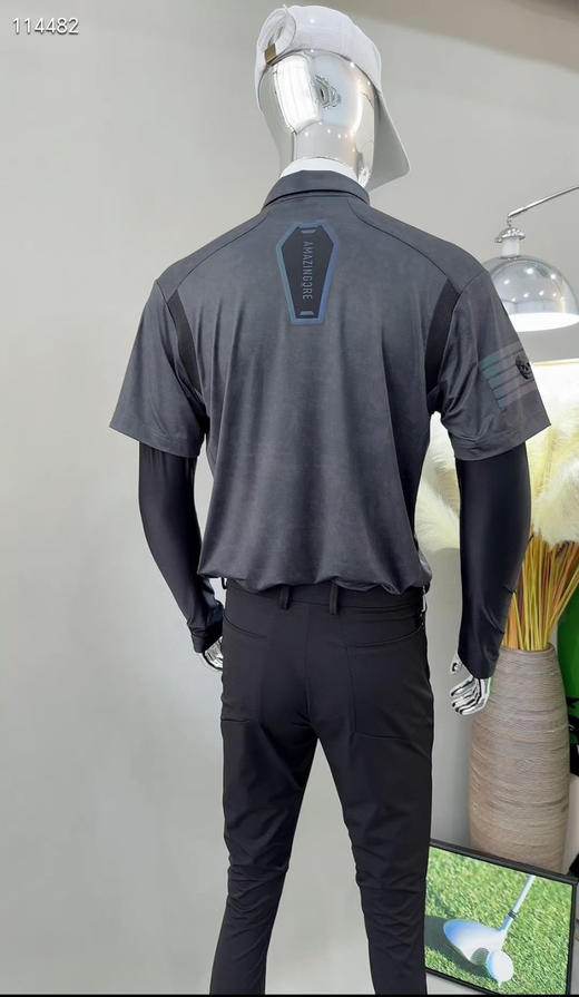 出口韩国原单 AMAZINGCRE新款男士防晒高尔夫短袖体恤
🔴爆款男装，翻领防晒长袖
🔴显瘦百搭款💯
蓝色：L，XL，XXL
黑色，卡其：M，L，XL，XXL 商品图7