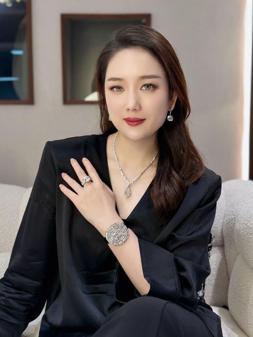 GAONAS  臻奢气场白色10克拉圆形耳环11080EW 商品图5