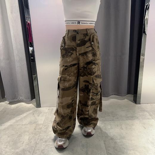 N后松紧阔腿迷彩裤（绿）夏季152030090321 商品图0