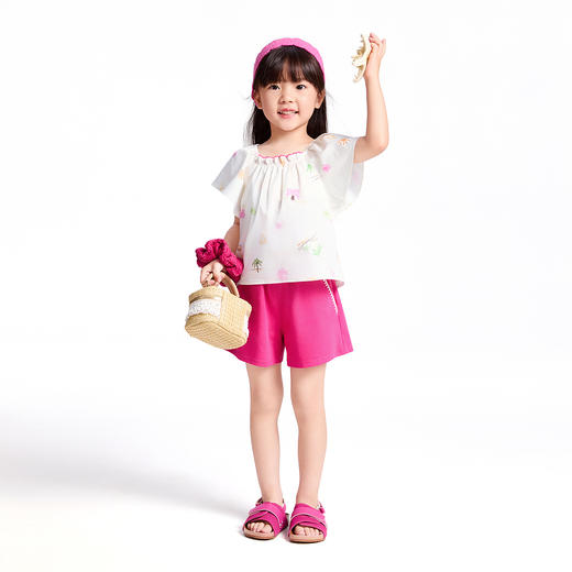 【实体店同款】女童全腰针织短裤夏季新款安奈儿童装XG526705 商品图3