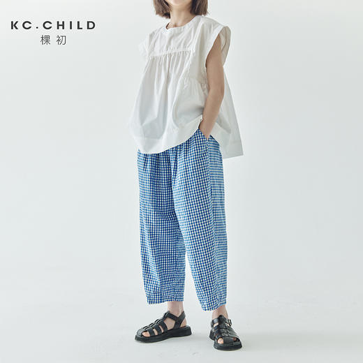 棵初 2025春夏第三波新品休闲格纹裤858T24062 商品图1