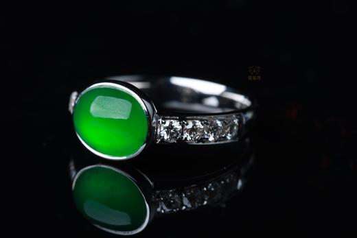 【翠韵】满绿翡翠镶钻戒-JZ12502025M 商品图7