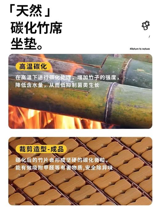 【凉席坐垫冰垫】麻将办公椅子垫 夏季屁垫汽车凉垫 竹垫夏天透气竹座垫  商品图2