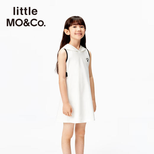 【5F】little MO&Co.防蚊 little moco童装25夏新款女童连帽无袖背心连衣裙 商品图0