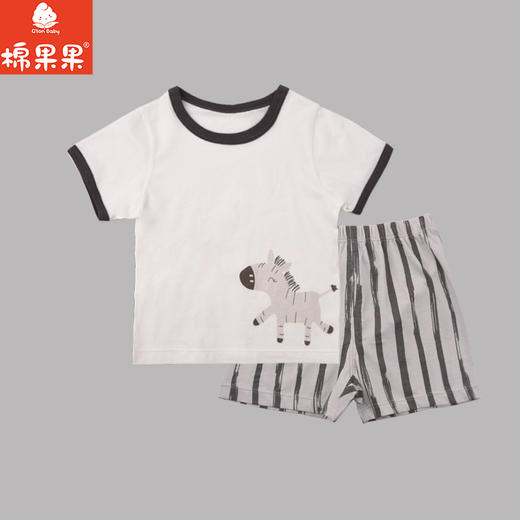 棉果果夏季男童女童家居防蚊5A抗菌套头套装M201302225240 商品图1