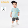 巴拉巴拉宝宝短袖套装夏装婴儿男童衣服两件套舒适透气趣味印花萌 商品缩略图0