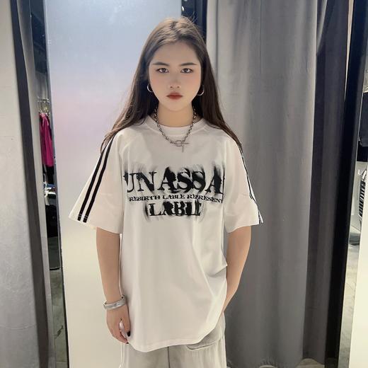 MZ双织带圆领短袖T恤（白）夏季152040010321 商品图0