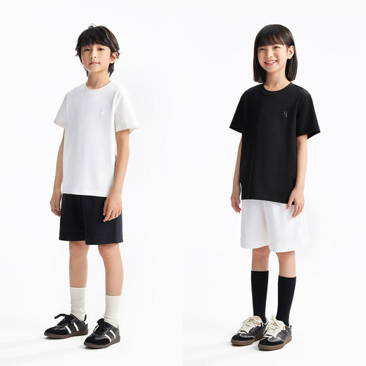 【超舒衣·速干短T】男女童透气速干全棉T恤夏季新款安奈儿童装实体店同款AM521713 商品图3