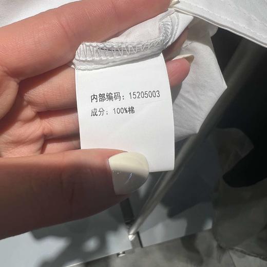 MZ单口袋小字母短袖衬衫（白紫）夏季152050030321 商品图4