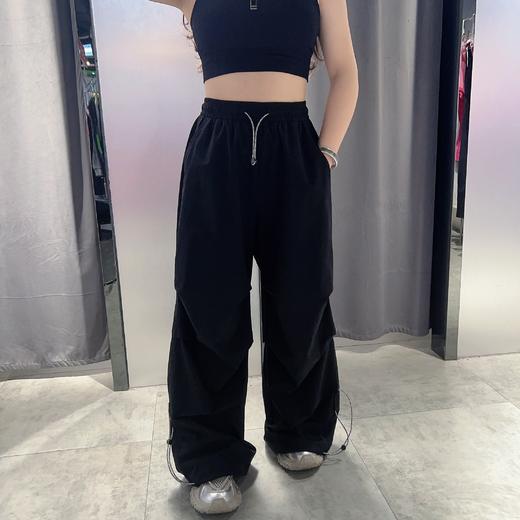 N橡筋腰压褶阔版阔腿裤（黑）夏季152020130321 商品图0