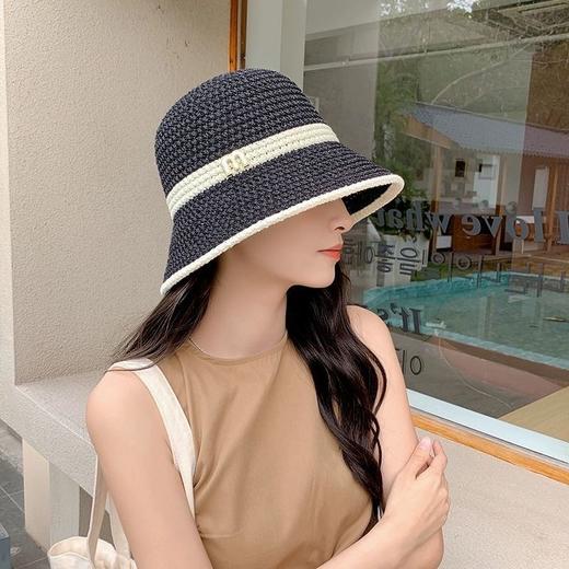 【大头围！显脸小】夏季韩版防晒遮阳帽女可折叠草编防紫外线渔夫帽户外遮脸水桶帽子。ry 商品图4