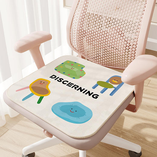 夏季【凉爽冰丝坐垫】办公室学生电脑椅坐垫 卡通风凉爽透气家用沙发垫   商品图7