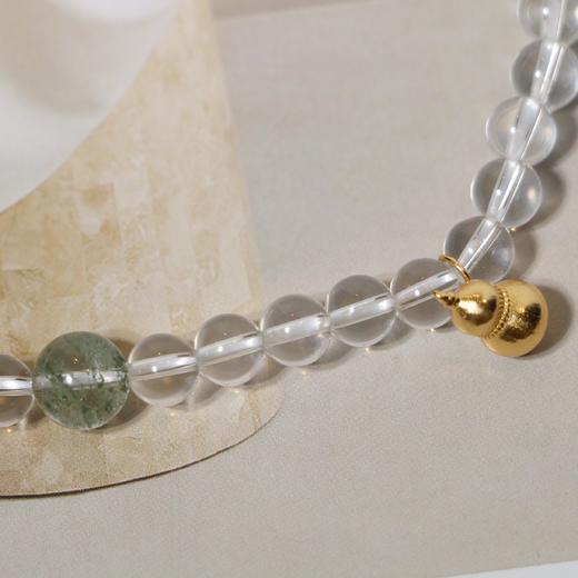 白水晶双圈手链 天然宝石绿松石 夏日清凉感 商品图5