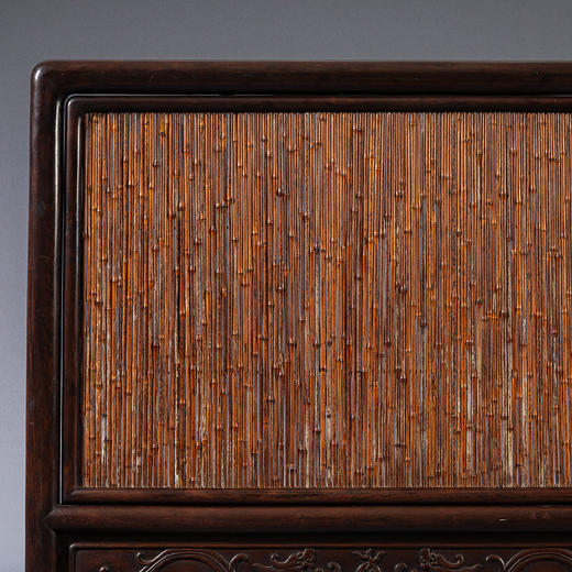 清 红木嵌湘妃竹地屏 商品图2