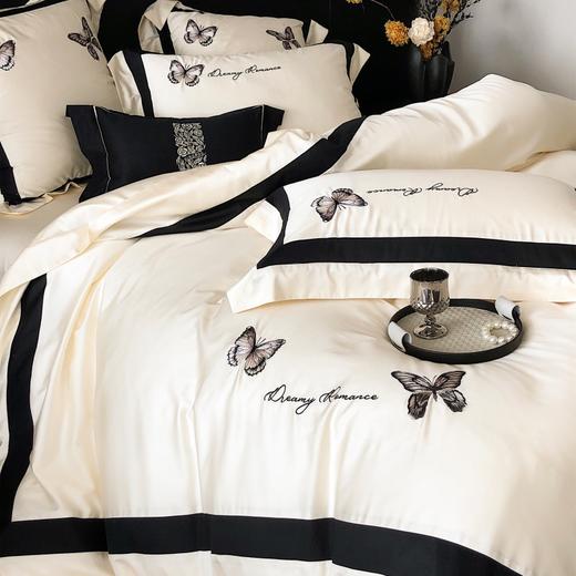 顶柔蝶之恋天丝棉绣花四件套TJ1618 商品图2