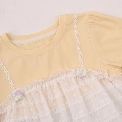 棉果果夏季商场专柜同款女童假两件套T恤M222140225300 商品图2