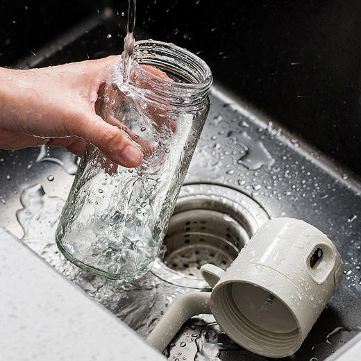 美丽雅油壶 厨房倒油喷油壶雾化玻璃油壶自动开合家用不挂油 550ml 商品图3