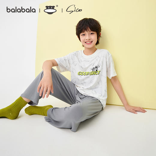 巴拉巴拉儿童睡衣套装夏季空调服男家居服 商品图3